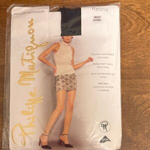 Philippe Matignon Black Fishnet Tights